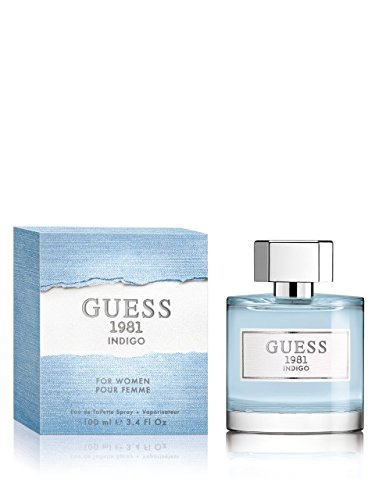 Guess 1981 Indigo Eau de Toilette Spray for Women, Blue, NS, 3.4 Fl Oz