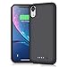 Pxwaxpy Battery Case for iPhone XR, 6800mAh Portable Charging Case for iPhone XR Extended Rechargeable Charger Case Battery Pack Compatible with Apple XR Power Bank Cover(6.1 inch), Black