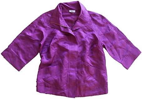 Jacket Charter Club 3/4 Sleeves Zipperfront 1X Plus Size Purple