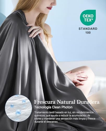 Elegear Cooling Duvet 150 x 200 cm, Photonic Technology and Instant Cooling with ARC-Chill 3.0 (Q-MAX>0.5), Keeps Cool All Night, Soft and Silky, Breathable, Silk Grey