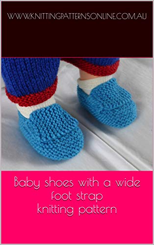 Baby shoes with a wide foot strap knitting pattern - Amelia