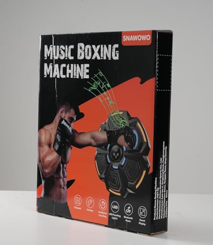 snawowo Music Boxing Machine Adulte - 9 Modes de 9 Vitesse Boxe Mural Musique avec Gants de Boxe - Comptage Intelligent et Bluetooth Musicboxing pour Entraînement à la Maison