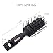 Baasha Hair Brush, Vent Brush For Men & Women, Vent Brushes For Hair, Vented Brush For Blow Drying, Mens Short Hair Brush With Ball Tipped Bristles, Best Mens Vented Brush For Wet or Dry Hair - Black