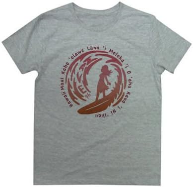 Amazon Surf Tシャツ アロハスタイルの女の子のシルエットにハワイ諸島の島々の名称をあしらったロゴデザインtシャツ アメカジ Wave Xl Gray Tシャツ カットソー 通販
