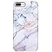 VIVIBIN iPhone 8 Plus Case for Women,iPhone 7 Plus Phone Case,Cute Purple Pink Marble for Girls Clear Bumper Best Protective Soft Silicone Rubber Matte TPU Cover Slim Fit Case for iPhone 7 Plus/8 Plus