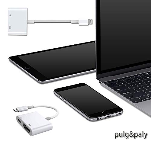 Compatible with iPhone iPad to HDMI Cable, HDMI Adapter Compatible with iPhone, Compatible with iPhone XS/XSmax/XR/X/8/7/6/plus iPad iPod to TV