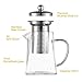 Glass Teapot with Infuser-450/500/750 ml Microwavable and Stovetop Safe (750)