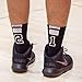 Custom Team Number Crew Socks | Athletic Socks by ChalkTalkSPORTS | Black | Choose Your Number