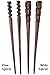 Natural Hair Pin Chopsticks - Pair of Spiral Hair Sticks for Women and Men - Hand Carved Wood Styling Pin Set - Wide Cut Spiral - 7.5 Inches Long