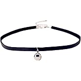 Bells Choker Necklace Silver Plated Vintage Small Jingle Bell Black Lace Ribbon Cat Kitten Velvet Lolita Short Collar Necklace for Women Minimalist Goth Halloween Cosplay Party Christmas Fashion Jewelry Gifts