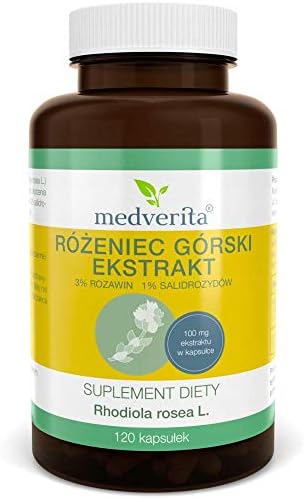 MEDVERITA Rhodiola Rosea Extract 120 Caps | Increase Your Mental Energy | Neuroprotective Qualities