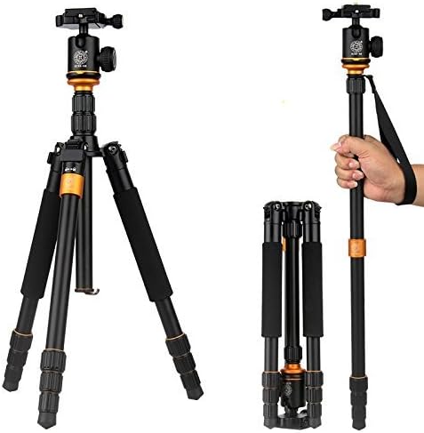 Professional Q-999S Photography Portable Aluminum Ball Head+Tripod Compatible for Canon Nikon Pentax Sony SLR Camera