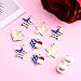 Geyoga 40 Pieces American Flag Heart Charms USA Star Charms Heart Flag Pendant with Gold Plated Ornament for 4th of July DIY Decoration