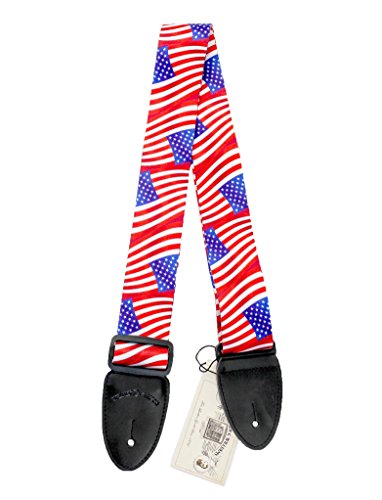 Walker & Williams TS-171 Stars & Stripes American Flag Guitar Strap