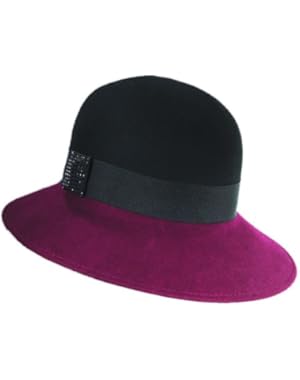 Wool Felt TWO Tone Cloche Hat