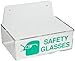 Brady Safety Glasses Holder - Green Text on Clear Plastic, Legend 