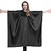 Mane Caper Black Iridescent Salon Cape with snaps Professional Heavy Duty Material Extra Long Durability For Barbershop and Beauty Shop Use (BLACK)