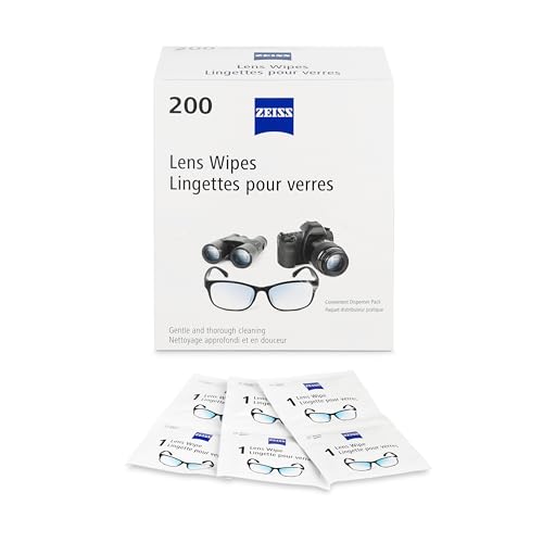 ZEISS Pre-Moistened Lens Cleaning Wipes, 200 Count