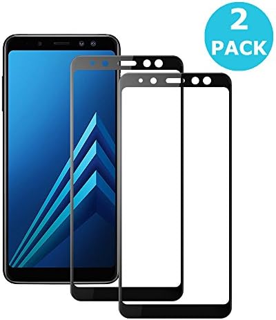 [2 Pack] Galaxy A8 2018 Screen Protector, Touching 0.3mm Full Cover Crystal Clear Tempered Glass Screen Protector Anti-scratch No Bubble Phone Protective Film for Samsung Galaxy A8 2018