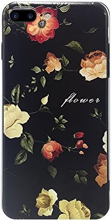 iPhone 8 Plus Case,iPhone 7Plus case,Engmoo cameo Floral Series Slim-Fit Shock-Proof Hard PC Case Cover for Girls with Tempered Glass Screen Protector for Apple iPhone 7Plus/8Plus 5.5inch