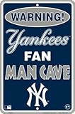 Yankee Fan Man Cave 8 x 12 Metal Sign