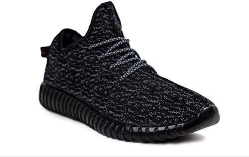 Lightweight Athletic Men and Women Fashion Sneakers (Men's 10.5/Women's 11.5, Jet Black)