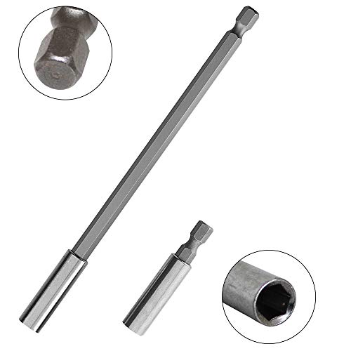 2 Pcs Flexible Drill Bit Extension,YuCool 11.6 Inch Screwdriver Shafts Set Socket Extension Cable Universal Drill Connection with 2 Pcs 1/4 Inch Magnetic Extension Holder for Quick Change