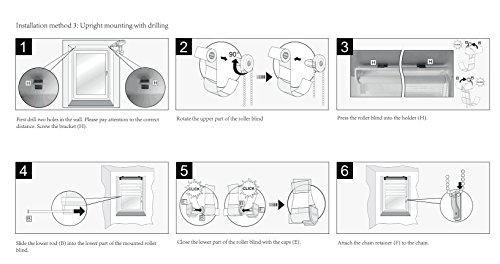 image for LUCKUP Easy Fix Zebra Roller Blind,Day and Night Blinds Curtains with 