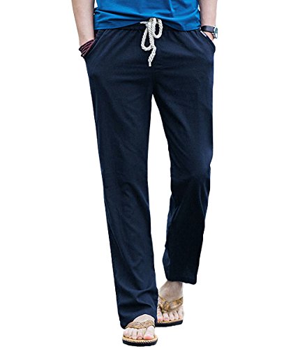 Buy Gopune Men's Casual Pants Linen 