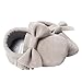Voberry Baby Boys Girls Tassel Bow Soft Sole PU Leather Loafers Moccasin Sneakers (Grey, 3~6 Month)