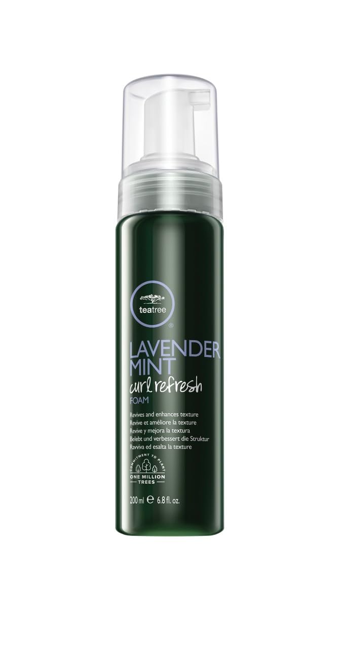 Photo 1 of Tea Tree Lavender Mint Curl Refresh Foam, Hair Mousse, For Coarse, Curly + Dry Hair, 6.8 fl. oz.