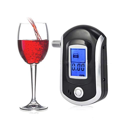 Alcohol Breathalyser Portable Breath Tester Accurate Digital Display LCD Light Convenient Lightweight Portable Design Driving Accessory