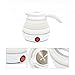 Gienar Travel Foldable Electric Kettle Food Grade Silicone Collapsible Kettle with Boil Dry Protection 600ML (100-120V & 220-240V, White)