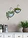 GIFTME 5 Set of 2 Galvanized Metal Umbrella Hanging Wall Planter Flower Holder Indoor or Outdoor Garden Succulent Wall Planter Setthumb 2
