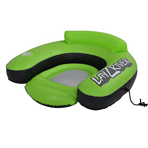 Blue Wave Sports Lay-Z-River River Float Inflatable Lounge, Green/Black