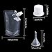 Outee 26 Pcs Drinks Flasks Plastic Liquor Pouch Plastic Reusable Drinks Flasks Concealable Cruise Bag Kit Plastic Flasks with Alternate Lid and Funnel 235ml for Camping Party Hiking Outdoor