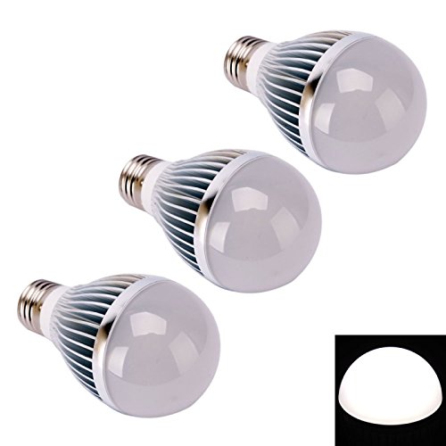 Great Value Ball Bulbs 3X E27 5W 5LEDs 450LM 6000K High Power White Light LED Ball Light Bulb (12V)