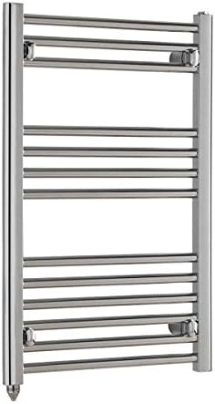 Richmond Radiators Prefilled Electric Polaris Straight Chrome Heated Ladder Towel Rail, High Output Round Bars, 10 year Guarantee, 800 x 600
