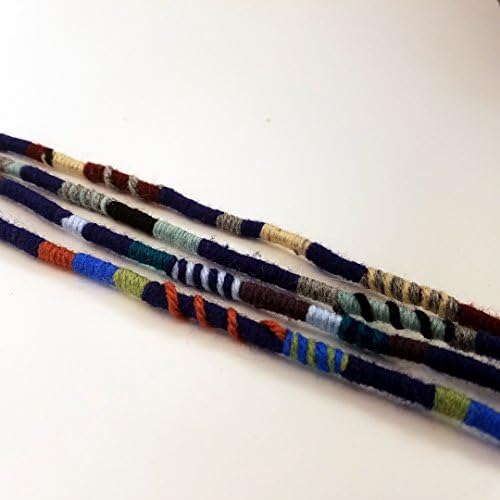 Dark Blue Color Scheme Hippie Hair Extension, Qty: 1 Dreadlocks Accessory, Dread Wrap, Hair Fall, Hair Wrap, Colorful Accessories for Dreads, Braids, Curls