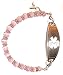 Hidden Hollow Beads Breast Cancer Awareness Women's Medical Alert ID Interchangeable Replacement Bracelet