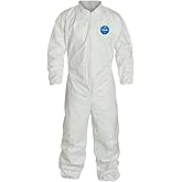 DuPont Tyvek 400 Disposable Protective Coverall with Elastic Wrists and Ankles, White, 2X-Large, 25-Pack