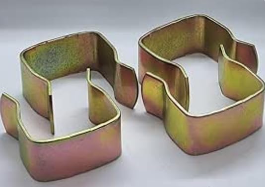 Metal U Clips for Divan and Ottoman Bed Bases, Steel, Set of 4