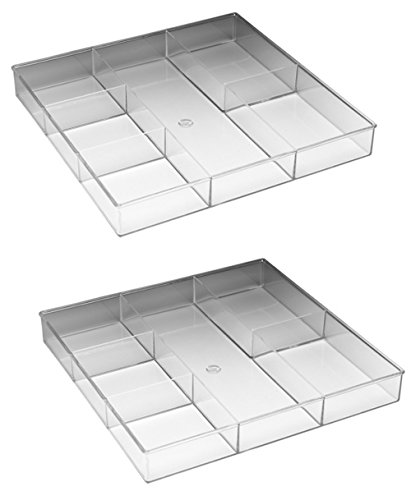 Whitmor 6789-3065 6-Section Clear Drawer Organizer. Set of 2