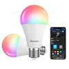Govee Smart Light Bulbs, RGB Color Changing Light Bulbs Work with Alexa & Google Assistant, 9W 60W Equivalent A19…