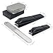 Nail Clippers Set Black Nonslip Stainless Steel Fingernail&Toenail Clippers Grooming Nail Tools Nail Cutter Kit with Luxurious Case Set of 3