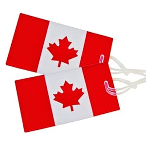 Samsonite Luggage 2-Pack Canadian Flag Luggage Tag, Red/White, International Carry-on