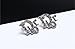 P.phoebus 18K Gold Vintage White Swarovski Crystal Studs Earrings Rhinestones Dangle Charms Hoops For Women Girls