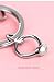 MILESI Magnetic Destined Kissing Piggy Couples Keychains Cute Pendant Keyring Valentine's Gifts Christmas Present (silver gold)