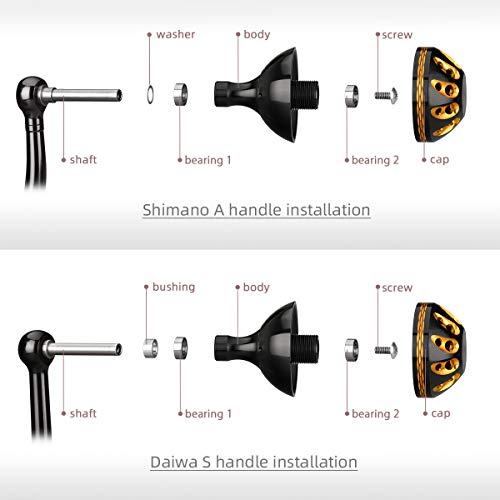 Gomexus MSL-L57-S Power Handle – For Shimano Sienna Nasci Sedona Catana FX Spinning Reels