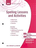 Elements of Language: Spelling Lesson Activities Grade 8